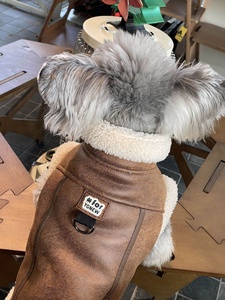 Roupas para animais de estimação XS-XXL Outono e Inverno, roupas para cães, roupas de couro PU de veludo, jaqueta para animais de estimação - Product Image 3