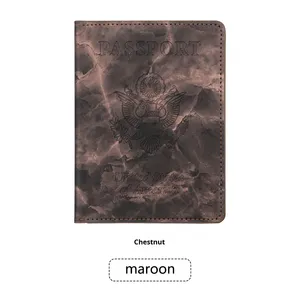 Venta al por Mayor GERUI GR028, Porta Pasaportes Delgado de Cuero PU con Diseño de Mármol, Práctico para Viajes, Porta Tarjetas de Crédito Multifuncional - Product Image 2