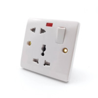 Dari Cina, Saklar Stopkontak BAKELITE MULTI 13A dan 16A dengan Lampu Neon