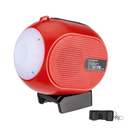 Speaker Portabel Kompatibel untuk 5.3, RGB LED, AUX, TF, USB Input, IPX4 Tahan Air, Output 8W, Cocok untuk Kerja Lapangan, Berkemah, Untuk Baterai 18V MWQ