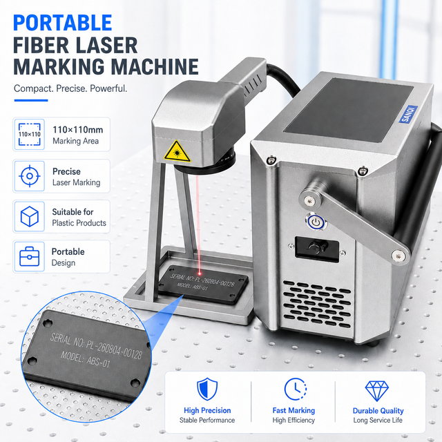 Portable Mini Handheld Fiber Laser Marking Machine 20W 30W Laser Marker Handheld Laser Engraver for Metal