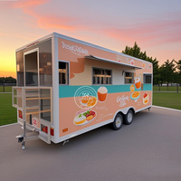 Camion de crème glacée remorquable à hamburger mobile camion entièrement équipé taille personnalisée chariot de nourriture mobile commercial remorque de nourriture
