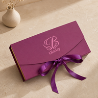 Boîte cadeau de luxe personnalisée Lbarley, boîte d'emballage en papier rigide avec ruban