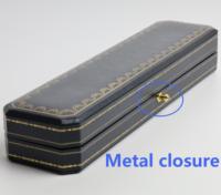 Elegante Caja de Regalo Azul Clásica Ecológica de Alta Gama con Cierre Magnético para Guardar Collares y Cadenas de Boda o Aniversario, en Terciopelo