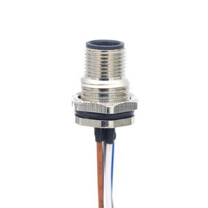M12 A-Code 12-Pin ขั้วต่อแบบติดตั้งบนแผงวงจร PCB ขาเชื่อมแบบบัดกรี IP67 ป้อง<span class=keywords><strong>กัน</strong></span>ฝุ่น/<span class=keywords><strong>น้ำ</strong></span>ได้ - Product Image 4