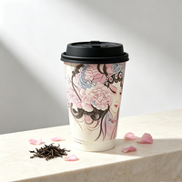 Gobelets en papier jetables écologiques à double paroi, imperméables, biodégradables, compostables, de qualité alimentaire, avec logo personnalisé, APP 3D Foaming