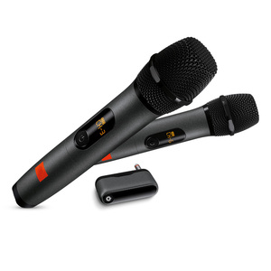 Hệ thống micro không dây cầm tay chất lượng cao ROCK-II <span class=keywords><strong>2025</strong></span> UHF, sạc lại được, 2 kênh, dành cho karaoke, màu đen - Product Image 3