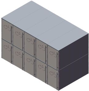 KAVASS Outdoor Furniture Waterproof <strong>Metal</strong> <strong>Locker</strong> for Rental Bicycle Storage <strong>Locker</strong> Cabinet Shed Bike <strong>Locker</strong> Box Storage - Product Image 5