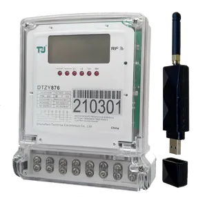 DTZY876 Postpayment Three Phase Electronic Static Smart Meter RF Communication Demand Energy Meter Reading Software For Ecuador