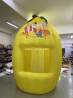 Stand de limonade jaune Cabine gonflable Tente de citron avec logo personnalisé