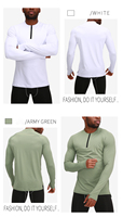 T-shirt de compression à manches longues pour homme, personnalisé par le fabricant, léger, respirant, sous-vêtement de sport pour le fitness