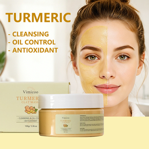 <span class=keywords><strong>Mascarilla</strong></span> Facial de Arcilla con Cúrcuma al por Mayor, Vitamina C, Blanqueadora, <span class=keywords><strong>Exfoliante</strong></span>, Producto Cosmético para el Cuidado de la Piel, Extracto <span class=keywords><strong>Natural</strong></span>, <span class=keywords><strong>Mascarilla</strong></span> Facial de Lodo - Product Image 4