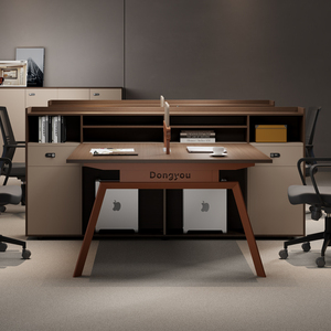 Thiết kế hiện đại chất lượng tiêu chuẩn kích thước double side nội thất văn phòng bảng 2 người nhân viên Máy Trạm văn phòng làm việc bàn - Product Image 3