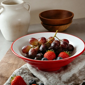 Bols de service incassables de 12 pouces, lavables au lave-vaisselle, en mélamine, grands bols à salade, bols de service pour fruits, pop-corn, chips - Product Image 3