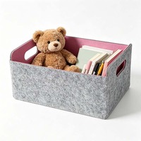 Panier de rangement en feutre non tissé personnalisé, moderne, écologique, pliable, réutilisable, avec poignée, fonctionnement silencieux, couleur personnalisée