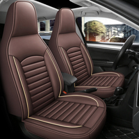 Fundas de Asiento de Coche Universales de PVC Protectoras en Negro y Rojo para Toyota Corolla Camry, Juego Completo Impermeable de Poliuretano