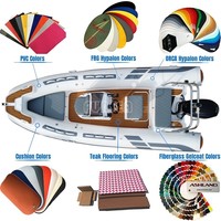 Bateau semi-rigide de luxe 5,2 m en Hypalon PVC et fibre de verre avec T-Top, porte-cannes, console centrale, pour la pêche et les loisirs nautiques