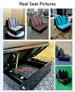 Asiento Plegable de 3 Plazas LXRV Personalizado para Autocaravana con Superficie Impermeable de Cuero Nappa para <span class=keywords><strong>Ford</strong></span> <span class=keywords><strong>Transit</strong></span>, Sprinter, Hiace - Product Image 5