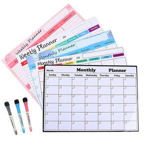 Calendario Magnético de Borrado en Seco Personalizado, Pizarra Magnética para Refrigerador, Planificador Semanal Magnético Borrable, Pizarra Blanca - Product Image 1