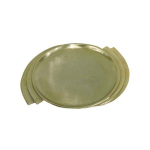 High Quality Orange <b>Aluminium</b> Three-Leaves Serving Tray for Home Restaurant Hotel Decorative Item for Serving Purpose - Product Image 5