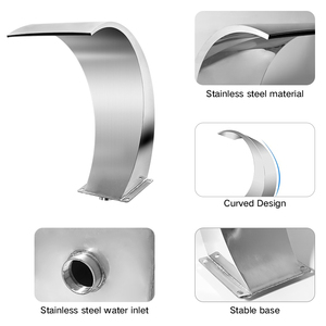 Cortina de Agua Curva para <span class=keywords><strong>Piscina</strong></span> de Acero Inoxidable 304ss con Cascada y Alta Calidad - Product Image 5