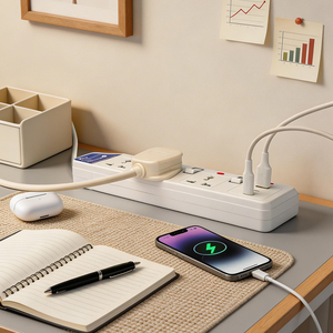 Regleta de Enchufes Universal con Certificación <span class=keywords><strong>AOTA</strong></span> CE, 13A 250V, 5 Tomas, USB-C, Cable de 3m, para Hogar y Oficina en Oriente Medio y Sudeste Asiático - Product Image 4