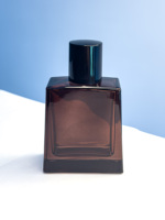 Nueva Botella de Perfume de Vidrio Ámbar Personalizada con Logotipo, Botella de Spray Vacía para Auto, de Lujo, Recargable, de 30ml y 50ml