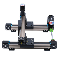 Plateforme de mouvement XY à double station de travail Mjunit avec table coulissante linéaire adhésive pour bras robotisé de chargement et de déchargement