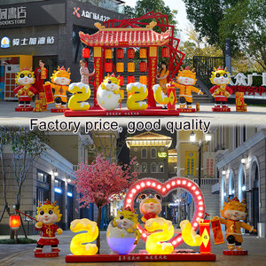 K606 escultura de danza del león chino fibra de vidrio hecho a mano 3D artesanía café Café vestíbulo Hotel tienda frente mascota de la suerte comercial - Product Image 4