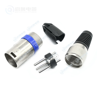 Connecteur Audio et Vidéo XLR 3 Broches en Cuivre Nickelé, Fiche Mâle à 3 Conducteurs avec Emboîtement pour Microphone