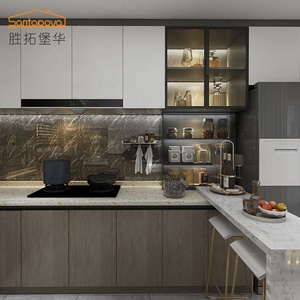 Decoración de interiores, <span class=keywords><strong>en</strong></span> forma de U de diseño de cocina de grano de madera de Australia apartamento moderno del Gabinete de cocina - Product Image 5