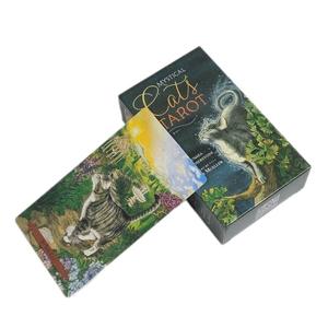 Juego de mesa de impresión 12*7cm Mystical Cats <span class=keywords><strong>Tarot</strong></span> Card con caja de regalo 78PCs Playing Oracle Card - Product Image 4
