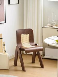 <span class=keywords><strong>Chaise</strong></span> tissée en rotin de café de <span class=keywords><strong>C</strong></span>-wabi Sabi de maison rétro de restaurant en bois massif créatif de concepteur nordique - Product Image 3