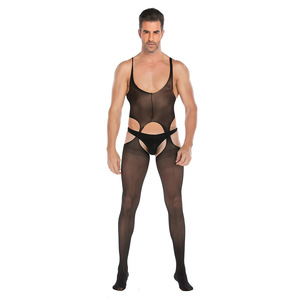 Collants résille classiques sexy pour hommes, collants stretch, combinaisons intégrales, <span class=keywords><strong>bas</strong></span>, lingerie, spandex/nylon, livraison rapide - Product Image 2