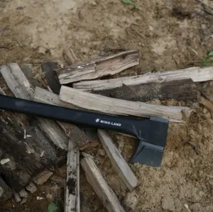 14 "Lâmina De Aço Carbono Forjado Cortar Camping Machado Hatchet Fibra De Vidro Dividir Machado Exterior