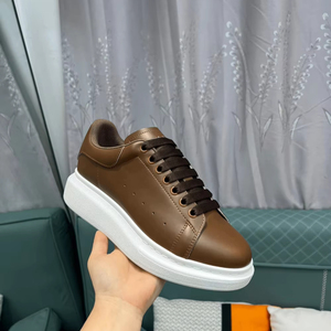 AlexanderUnisex - Zapatillas Deportivas de Plataforma Baja con Suela Gruesa de Cuero Liso Mc. Calzado Casual con Cordones para un Estilo Urbano y Diario - Product Image 1