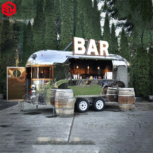 Food Truck Remolque Bar Móvil para Comida Rápida, Helados y Café, Cocina Móvil de Acero Inoxidable, Remolque de Comida Vintage con Equipamiento Completo - Product Image 2