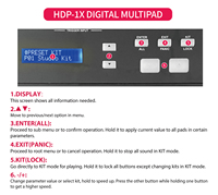 HXM HDP-1X Black Color Without Metal Stand 8 Pads Professional Octapad Percussion Instruments