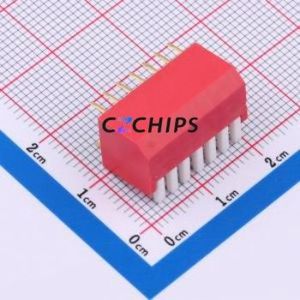 DP-7-R-T DIP Switch Through hole Component (THT),P=2.54mm Switch Piano Key Single Pole Single Throw 7 2.54mm - Product Image 2