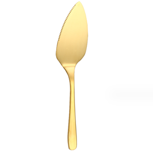 DFK1109 Outil à gâteau, découpeur à logo personnalisé, spatule, couteau et spatule à gâteau de mariage en acier inoxydable doré pour fête d'anniversaire - Product Image 1