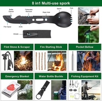 Kit de survie professionnel 142 pièces et équipement d'urgence, trousse de premiers soins pour le camping et les aventures en plein air