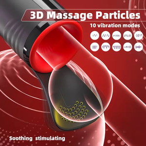 เครื่องสั่นแบบกันน้ำ 2 in 1 ให้ความรู้สึกสัมผัสเสมือนจริง พร้อมระบบสั่นอัตโนมัติ 10 ระดับ หมุนได้ ถ้วยช่วยสำเร็จความใคร่สำหรับผู้ชาย - Product Image 3