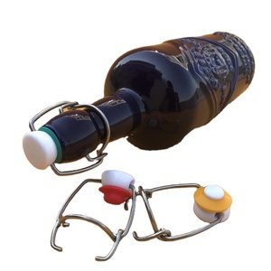 <span class=keywords><strong>Bouchon</strong></span> de bouteille à bascule en céramique ou en plastique, couvercle à bascule en acier inoxydable avec joint en caoutchouc <span class=keywords><strong>pour</strong></span> bouteilles de bière et de boissons en verre - Product Image 5