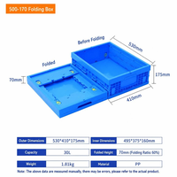 Bacs de transport pliables en polypropylène pour fruits de mer, caisses respirantes pour homards, fabriquées à partir de matériaux vierges d'aquaculture 530*410*175mm
