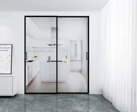 Puerta Corredera de Aluminio con Diseño Moderno, Certificación CE, Vidrio Low-E, Acabado Impermeable para Uso Exterior, Dormitorio, Hotel