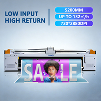 Impresora UV de 5.2m, Impresora Digital de Rollo a Rollo para Publicidad, 1200dpi, Impresora Industrial Multifuncional de Alta Precisión