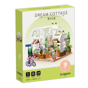 Forange FC8515 tienda de flores bloques de construcción techo abierto ciudad Steets casa DIY montaje con luces - Product Image 6