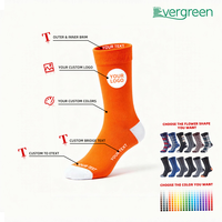 Chaussettes de Noël les plus vendues en gros, chaussettes jacquard mi-mollet tendance à thème, chaussettes jacquard personnalisées Père Noël, design personnalisé amusant