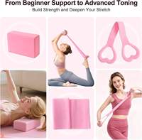 Kit portable ZENJOY Pilates & Yoga tout-en-un - Ensemble de fitness léger pour la maison, le yoga et l'utilisation en studio