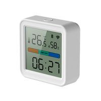 LEDEAST TH08B Hygromètre intelligent Wifi Horloge numérique Intérieur Chambre LCD Thermomètre numérique électronique Hygromètre numérique